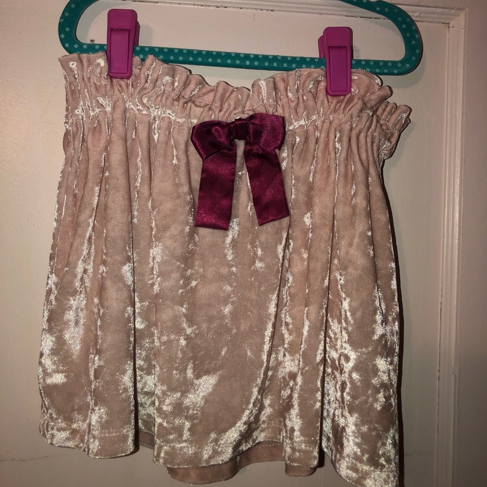 crushed velvet skirt